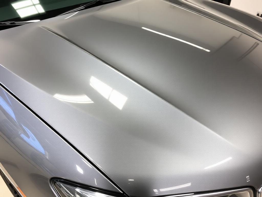 Sedan exterior paint restoration — after