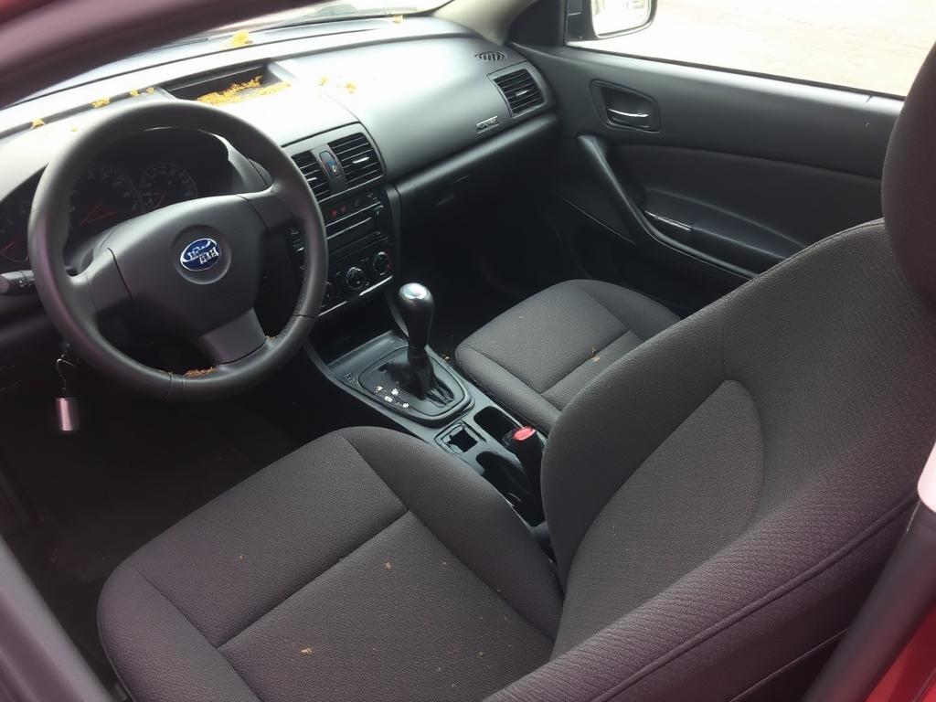 Interior deep clean transformation — before